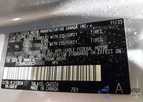 2024 Lexus Rx 350 F Sport Handling z USA, uszkodzony, nr VIN 2T2BAMCAXRC048069